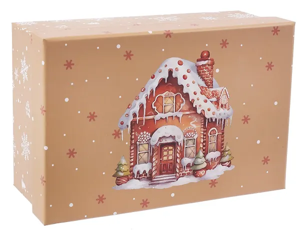Коробка подарочная "Пряничный домик" 23*16*9,5, НГ, картон 3104098 — 2