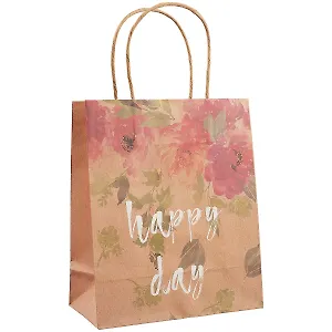 Пакет А5 23*18*10 "Flowers for her" жен., крафт, ассорти