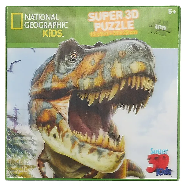 Пазл, Super 3D, National Geographic: Тираннозавр 100эл., 31*23см 2655741 — 2