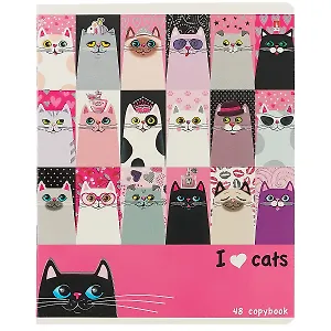 Тетрадь в клетку Альт, "Котомания", 48 листов, в ассортименте