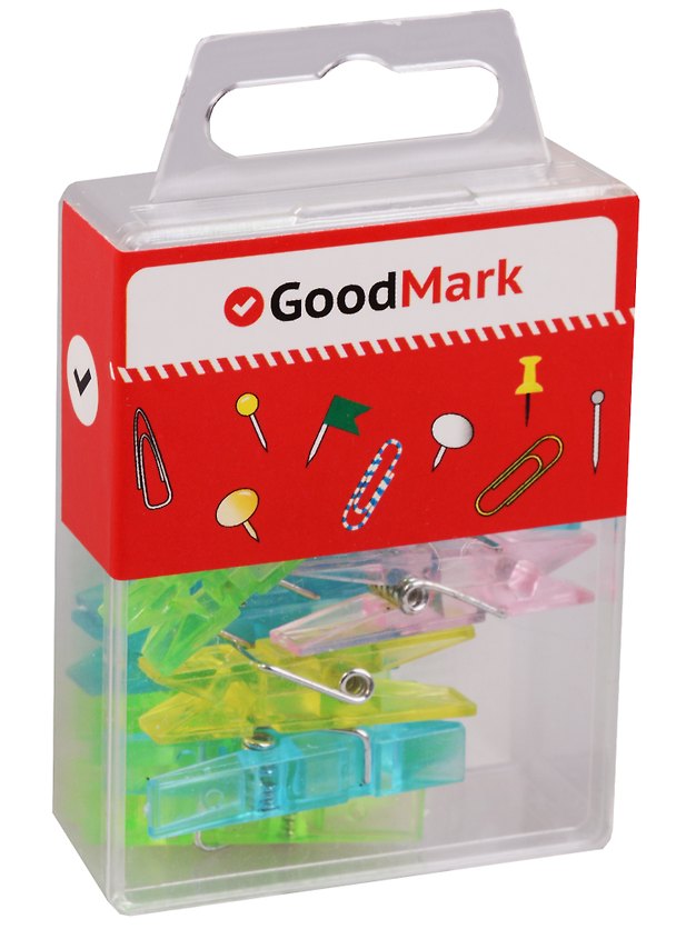Зажимы для бумаг «Прищепки» GoodMark 243014 — 1
