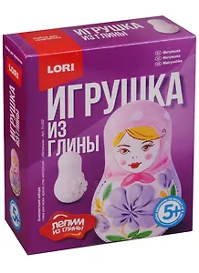 Набор для творчества LORI Игрушка из глины "Матрешка" Гл-002