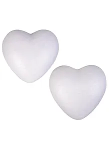 Набор сердец из пенопласта в OPP пакете с подвесом, 2 шт, 10 см, 2310-2