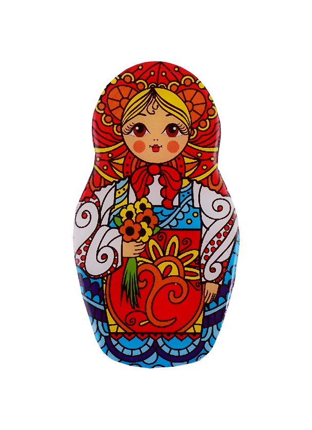 Магнит смола Матрешка мозаика 6см (02-34AS-G) 2759876 — 1