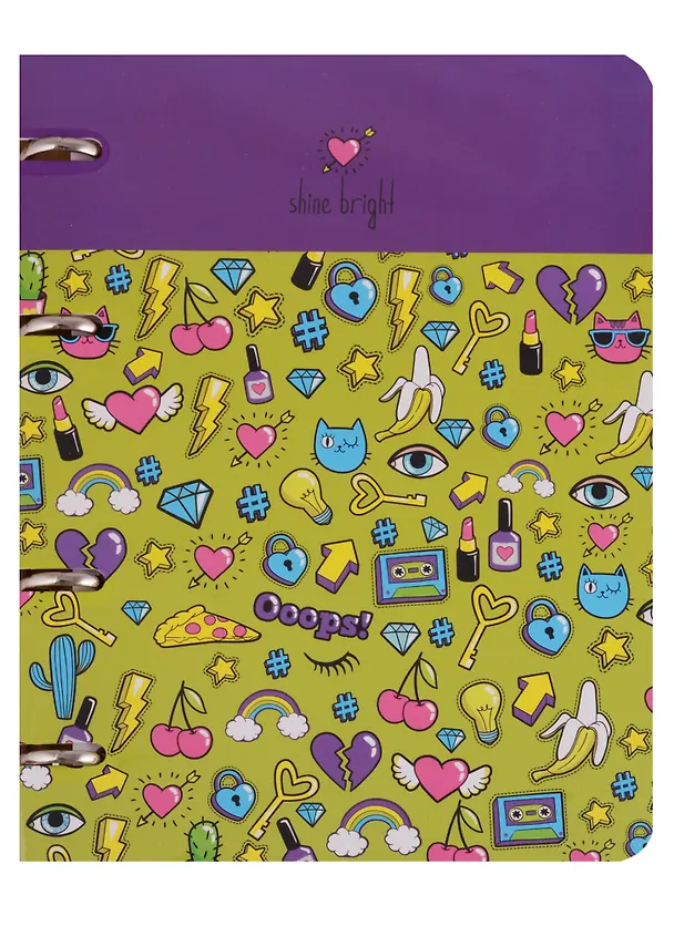 Тетрадь на кольцах «Stickers» 100 листов в клетку, А5, сменный блок - Be Smart 247617 — 1
