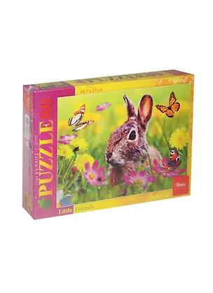 Пазлы 80 А5ф Зайчонок (80П35_14475) (16,5х23см) (3+) (Hatber) (коробка) 2488624