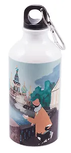 Бутылка с карабином  СПб Ноксо Наедине с Петербургом Возле Спаса (металл) (500мл) (БМ2025-52)