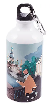 Бутылка с карабином  СПб Ноксо Наедине с Петербургом Возле Спаса (металл) (500мл) (БМ2025-52) 3109525