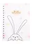 Записная книжка А6 120л кл. "Bunny", белый, мягк.переплет, ламинация, спираль — 257451 — 1