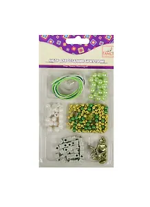 Набор для бижутерии, ACTION! Fancy, БИЖУ-3, бусины пластиковые 5 видов 60гр, шнур 5штук*0,8метра, 2 замка, 2 дизайна
