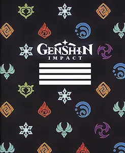 Тетрадь в клетку Genshin Impact, Logo, 48 листов
