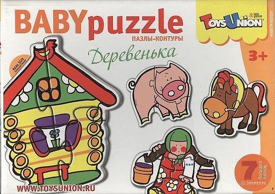 Пазлы-контуры «Деревенька», Baby Puzzle, 7 штук 2241092 — 1