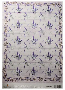 Декупажная карта Лавандовый букет (фон) 21*30см