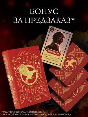 Книга И вспыхнет пламя (под.) + мерч (Сьюзен Коллинз)