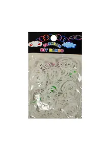 Резиночки для плет. браслетов с инструментом белый (11000404) (200шт) (упаковка)