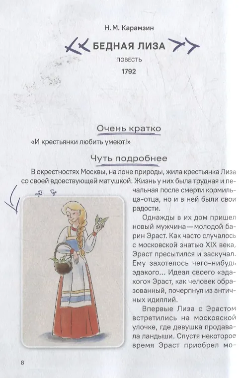 Книга Бедная Лиза. Полное и краткое содержание. Анкеты и профили героев. Сюжетные и любовные линии (Николай Карамзин) — 5