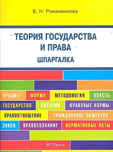 Теория государства и права. Шпаргалка: учебное пособие.
