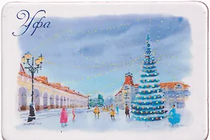 Магнит Гостиный двор, зима (картон) (Уфа) (МК/191/013) 3136339
