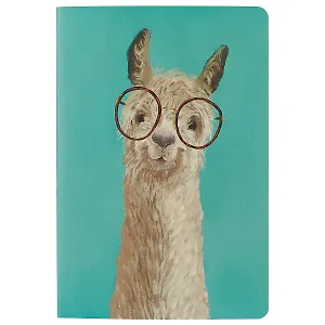 Тетрадь в клетку "Лама в очках", А5, 24 листа, в ассортименте