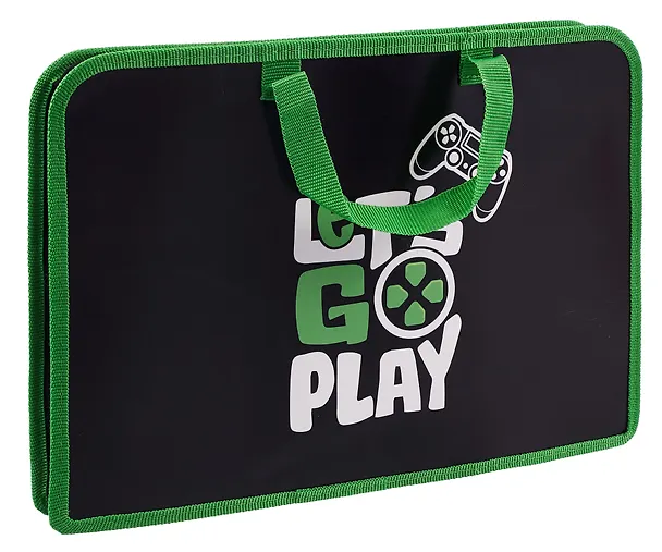 Папка для тетрадей А4 "LET'S GO PLAY-" 34*24,5*3,5см, пластик, молния, текст.ручки 3080264 — 2