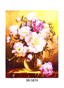 Набор д/творчества Рыжий кот Палитра Холст с красками 40х50см (20цв.)Русская Коллекция.Бузин.И.Свежий букет ХК-5874