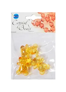 Бусины Кристальная игра Мишки оранжевые (CRP123) (3шт) (упаковка)