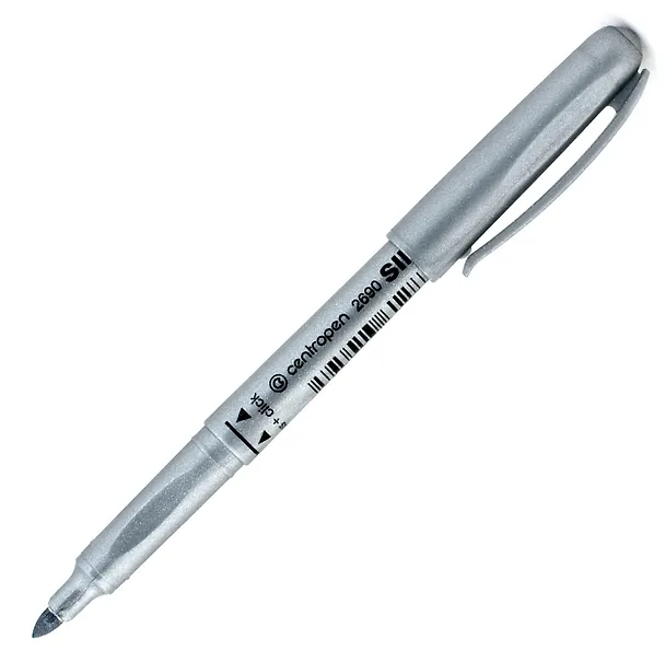 Маркер перманентный Centropen, серебряный 203065 — 1