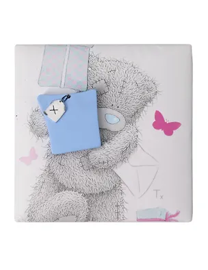 Сувенир, Открытое письмо, Магнит - MTY Tatty N Present - "Мишка с подарком" 306196