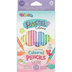Карандаши цветные Colorino, Pastel, двухсторонние 24 цвета 12 штук
