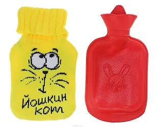 Грелка водяная в вязаном чехле Котэ Погладь меня резина 1500 мл 686662 (Сима-ленд) 2379259