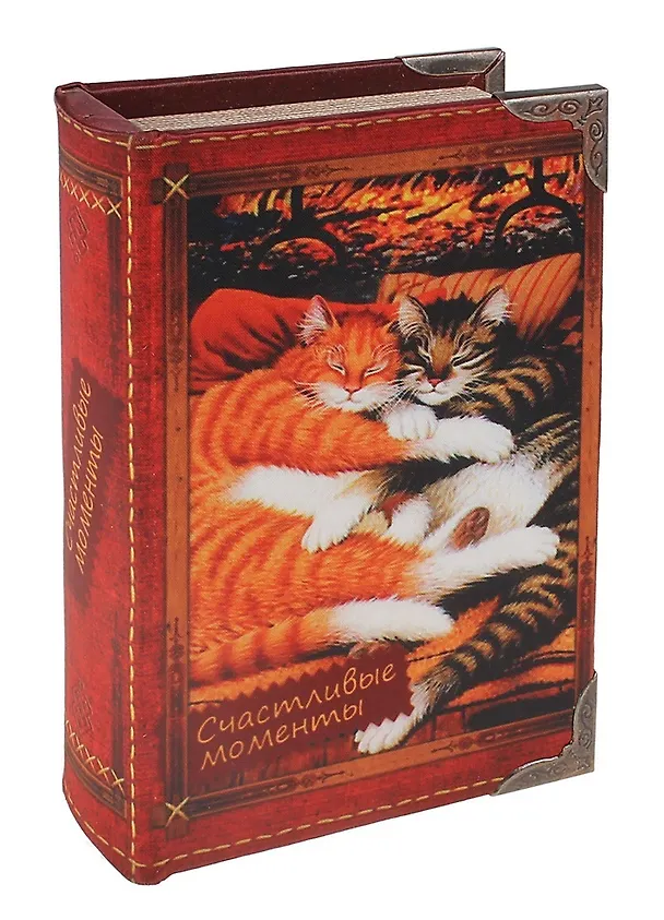 Шкатулка дерево книга спящие котята 21*13*5 см (539921) 2347105 — 2
