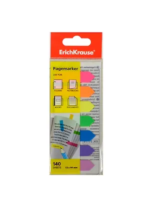 Закладки самоклеящиеся 44*12мм 7цв*20л "Стрелочки", европодвес, Erich Krause 234340