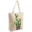 Сумка-шоппер на молнии Кактус в горшке акварель (43х40) (текстиль) — 2619063 — 2