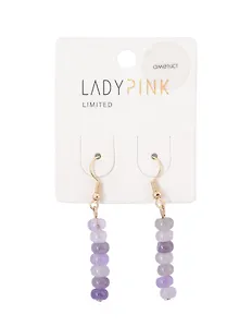 Серьги `LADY PINK` NATURAL STONES (224468)
