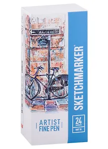 Ручки капиллярные 24цв Artist fine pen Basic 2, к/к, Sketchmarker