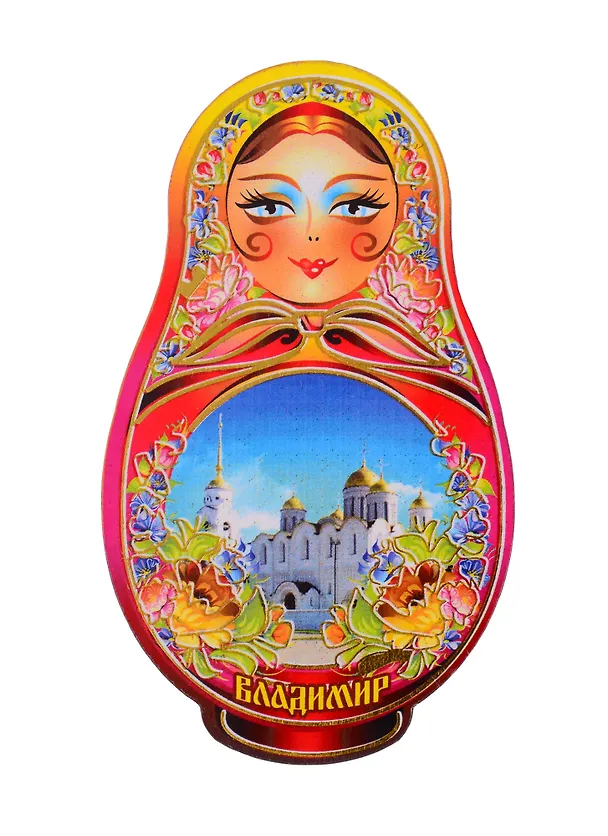 ГС Магнит Владимир Матрешка Успенский собор (дерево) (7,5 см) 2730893 — 1