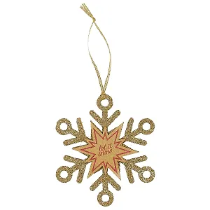Украшение «Снежинка золотая», 14 см