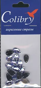 Стразы акриловые Colibry 18 (W6-10) (каплевидные) (6х10 мм) (упаковка)