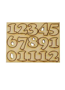 Комплект Арабские цифры-7 (131171) (20мм) (Заготовка для часов) (дерево)