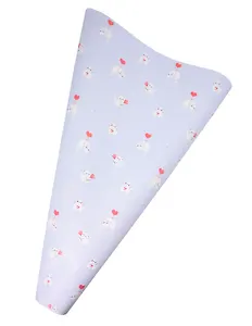 Бумага упаковочная 70*100см "Love. Голубой" глянц., инд.уп.