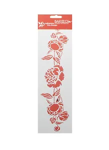 Трафарет пластик многоразовый Бордюр Пион (АН3836200) (Б-038) (10х32 см) (упаковка)