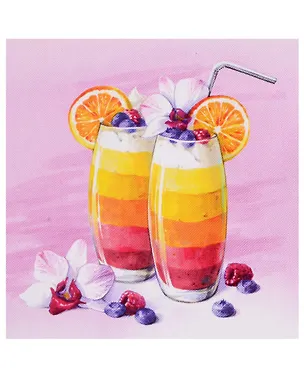 Набор для творчества Алмазная мозаика "Тропический коктейль", 30 х 30 см 3021268