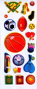 Наклейки детские Sweet Sticker объемные, мягкие, с блестками (Ле Флэш)