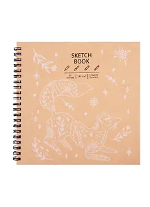 Скетчбук 190*190 30л "DRAFT and CRAFT. Дизайн 8", 180г/м2, обложка крафт картон, евроспираль