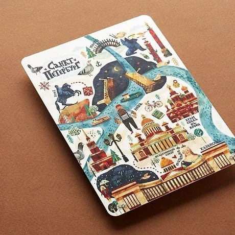 Открытка, одинарная, Петербург Ольги Скомороховой, 15*10,5см 331434 — 1