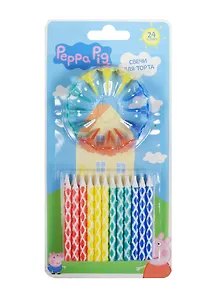 Набор свечей Peppa Pig с держат., 24шт.