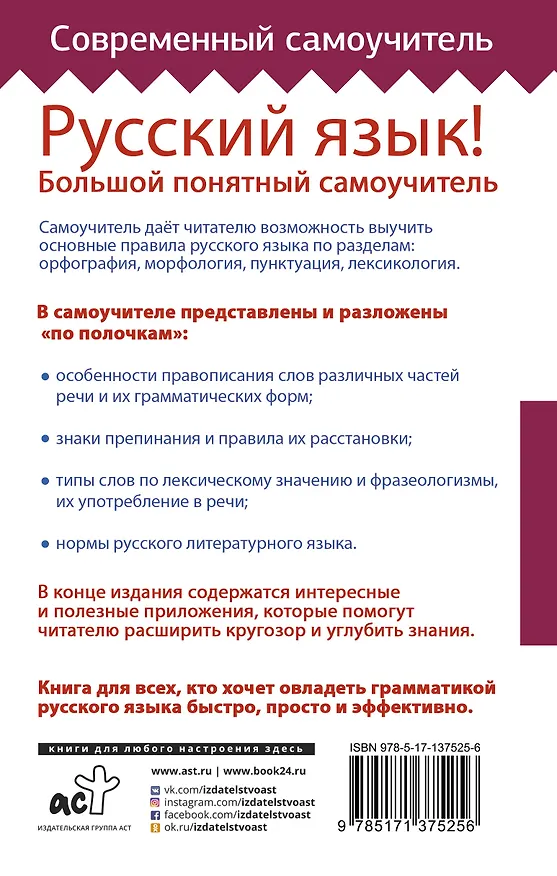 Книга Русский язык! Большой понятный самоучитель () — 2