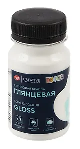 Краска акриловая 100мл "Декола" глянцевая белая, ЗХК