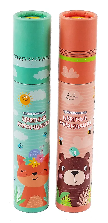 Карандаши цветные «Друзья енота», Мульти-Пульти, 12 цветов 3102691 — 1