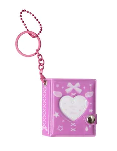 Брелок мини-фотоальбом Сердце (фуксия) (6,5х5,5) (12-202510-HV-08)